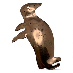 Sterling Bronze Tone Penguin Pin