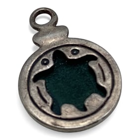 Silver & Green Stone Pendant