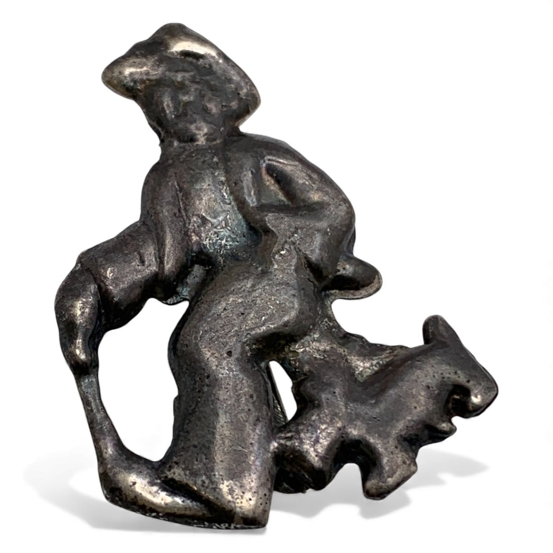 Silver Figural Pin: Tests Silver - 1 1/2" Long - 7.8 Grams