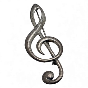 Sterling Silver Musical Note Pin
