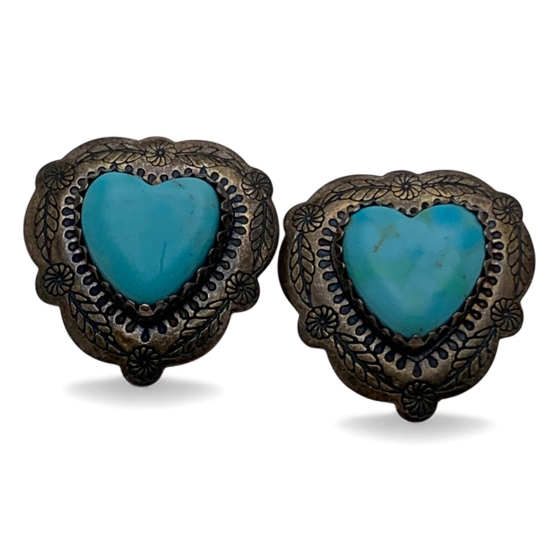 Pair Of Sterling Silver & Blue Stone Earrings: Marked 925 - 3/4" Long - 6.0 Grams