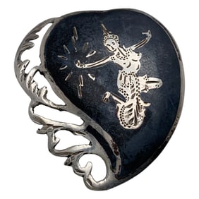 Sterling Silver Siam Pin