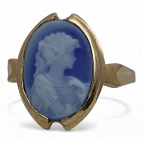 14k Yellow Gold Cameo Ring