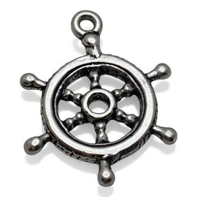 Sterling Silver Ship Wheel Charm