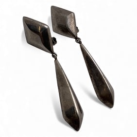 Pair Of Sterling Silver Clip Earrings