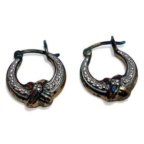 Pair Of Sterling Silver Hoop Earrings