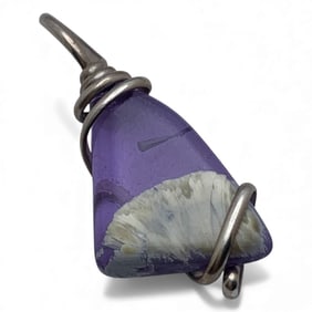 Silver & Purple Stone Pendant