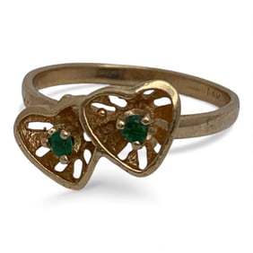 14k Yellow Gold & Emerald Ring