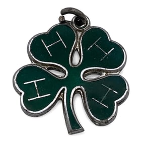 Sterling Silver Enameled 4-h Pendant