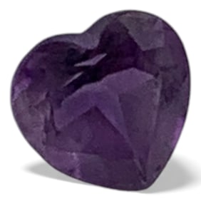 Faceted Purple Amethyst Heart Gemstone