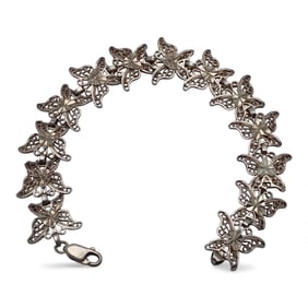Sterling Silver Butterfly Bracelet