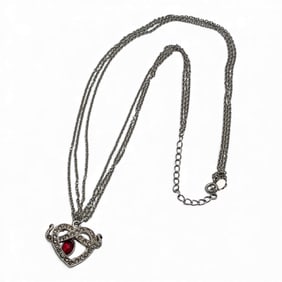 Sterling Silver Multi Strand Pendant Necklace