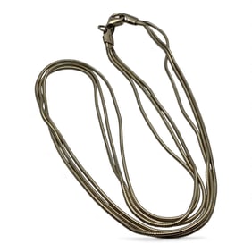 Sterling Multi Strand Gold Tone Necklace