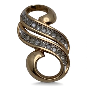 10k Yellow Gold & Diamond Pendant