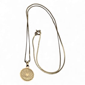 14k Gold Charm On 18k Gold Filled Necklace
