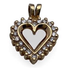 14k Yellow Gold & Champagne Diamond Pendant