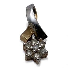 10k Yellow Gold & Diamond Pendant