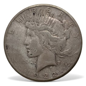 1922 S Silver Peace Dollar
