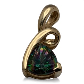 14k Yellow Gold & Rainbow Topaz Pendant