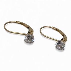 10k Yellow Gold & Cubic Zirconia Earrings
