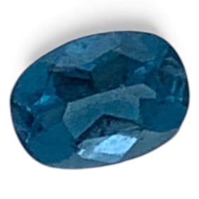Faceted Blue Topaz Gemstone