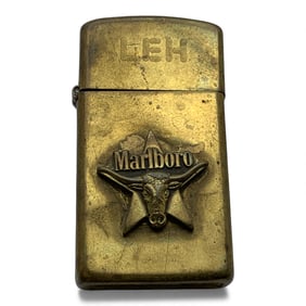 Gold Tone Marlboro Zippo Lighter
