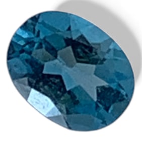 Faceted Blue Topaz Gemstone