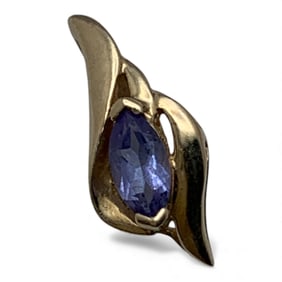 14k Yellow Gold & Purple Tourmaline Pendant
