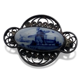 Silver Delft Pin