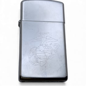 Marine Corp Silver Tone Zippo Lighter