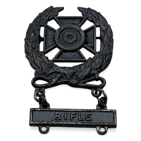 Sterling Silver Military Pin, Rifle