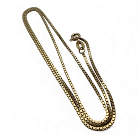 14k Yellow Gold Box Chain Necklace