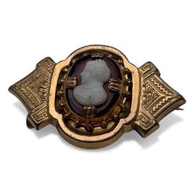 Gold Filled Cameo Pin