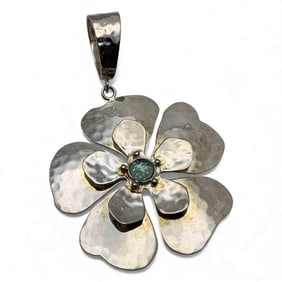 Sterling Silver Flower Pendant
