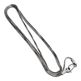 14k White Gold Box Chain Necklace