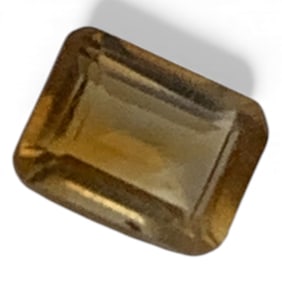 Faceted Yellow Citrine Gemstone