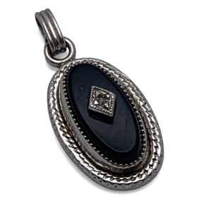 12k Gold Filled Mourning Pendant