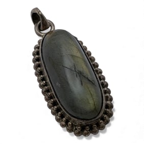 Sterling Silver Pendant With Stone