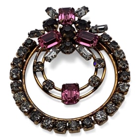 12k Gold Filled Pin With Rhinestones