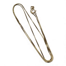 14k Yellow Gold Box Chain Necklace