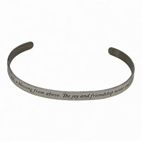 Sterling Silver Gold Tone Cuff Bracelet