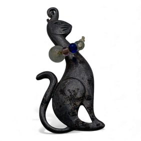 Sterling Silver Cat Pendant