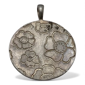 Sterling Silver Floral Pendant