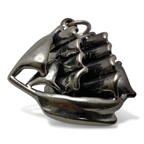 Sterling Silver Ship Pendant