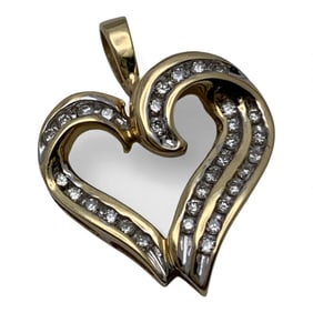 14k Yellow Gold & Champagne Diamond Pendant