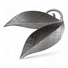 Sterling Silver 2 Leaf Pin