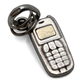 Silver Telephone Charm