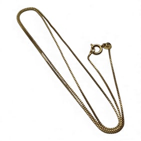 Sterling Silver Gold Tone Box Chain Necklace