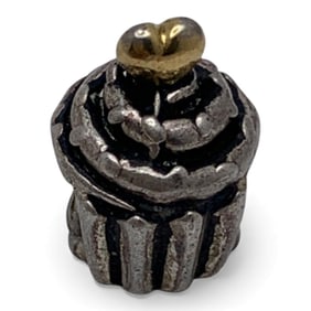 Sterling Silver Cupcake Charm