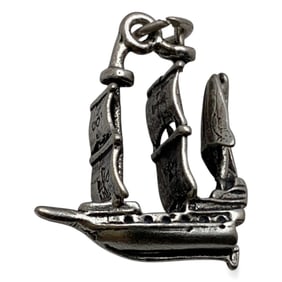 Sterling Silver Ship Pendant